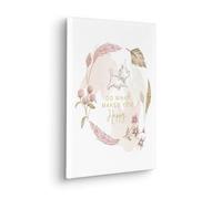 Komar Cuadro sobre lienzo para habitación infantil (30 x 40 cm), diseño de Aristogatos de Disney, color beige y rosa