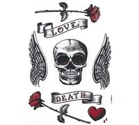 'Komar Deco de pegatinas "Calavera, 1 pieza, Negro/Rojo, 17020h