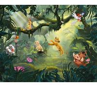 Komar El Rey León Papel Pintado Infantil Verde 137x110 Mural para Pared