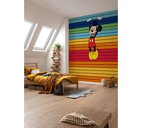 Komar Digitaldruck Vlies Fototapete - Mickey Magic Rainbow - Größe 300 x 250 cm