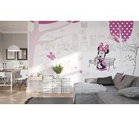 Komar 023-DVD4 - Papel pintado fotográfico (fieltro, 400 x 250 cm, 4 tiras, incluye cola), diseño de Minnie en París, multicolor
