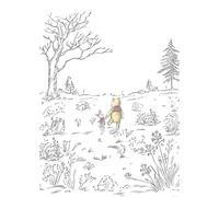 Komar Digitaldruck Vlies Fototapete - Winnie the Pooh Walk - Größe 200 x 280 cm