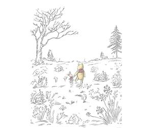 Komar Digitaldruck Vlies Fototapete - Winnie the Pooh Walk - Größe 200 x 280 cm
