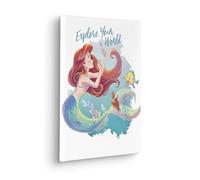 Komar Disney Ariel Explore your World - Cuadro con bastidor (30 x 40 cm), diseño de Ariel