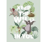 Komar Disney - Cuadro Decorativo para habitación Infantil (sin Marco), diseño de Jungle Book Keep The Wild, carbón, WB090-40x50