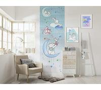 Komar Disney DX2-082 - Papel pintado fotográfico (100 x 280 cm, ancho de 50 cm), diseño de Winnie Pooh Piglet y estrellas, color azul y blanco