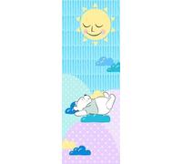 Komar Disney DX2-083 - Papel pintado fotográfico (100 x 280 cm (ancho x alto), diseño de Winnie the Pooh, color azul y blanco