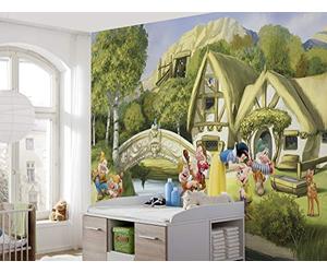 Komar Disney Fotomurales | SnowWWITHE | Tamaño: 368 x 254 cm (ancho x alto) | Papel pintado para niños, pared, habitación de los niños, decoración | 8-4110, multicolor