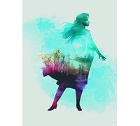 Komar Disney Frozen Anna Aquarell - Cuadro decorativo para habitación de niños, decoración artística, sin marco | WB078-30x40 | Tamaño: 30 x 40 cm (ancho x alto)