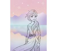 Komar Disney Frozen - Cuadro decorativo para pared (50 x 70 cm), diseño de luces pastel