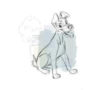 Komar Disney Lady and the Tramp Hello Tramp - Cuadro decorativo para habitación infantil (30 x 40 cm)