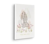 Komar Cuadro en bastidor de Disney Lady and the Tramp True and Loyal - Tamaño: 30 x 40 cm - Lienzo para habitación infantil