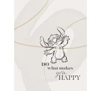 Komar Disney Lilo and Stitch Do What Makes You Happy - Cuadro decorativo para habitación infantil (40 x 50 cm), diseño de Lilo y Stitch Do What Makes You Happy