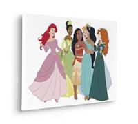 Komar Disney Princesses Together - Cuadro con bastidor (60 x 40 cm), diseño de princesas de Disney, multicolor