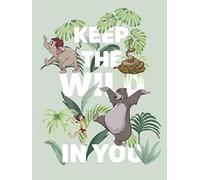Komar Disney Wandbild Von Jungle Book Keep The Wild | Kinderzimmer, Babyzimmer, Dekoration, Kunstdruck | ohne Rahmen | WB090-30x40 fotomural, carbón