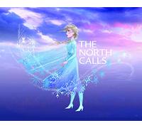 Komar Disney WB073-50 x 40 cm - Cuadro decorativo para habitación infantil, diseño de Frozen Elsa The North Calls | sin marco | Tamaño: 50 x 40 cm (ancho x alto)