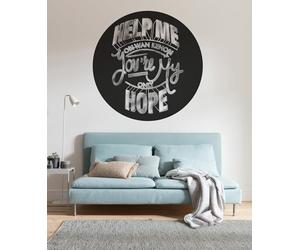 Komar Dot DD1-023 - Papel pintado fotográfico redondo y autoadhesivo de fieltro - Star Wars Help Me Obi Wan - Diámetro de 125 cm - Adhesivo de pared para habitación infantil