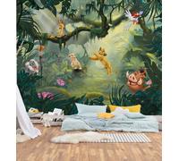 Komar El Rey León Papel Pintado Infantil Verde 137x110 Mural para Pared