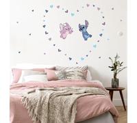 Komar Graz Design - Adhesivo decorativo para pared, diseño de Stitch in Love, tamaño 50 x 70 cm, multicolor