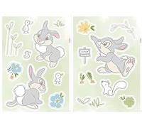Komar Graz Design Thumper Growing Carrots - Adhesivo decorativo para pared (50 x 70 cm, 2 láminas), diseño de zanahorias