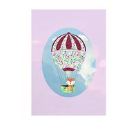 Komar Happy Balloon Rose - Póster (sin Marco, Disponible en Tres tamaños), carbón, P038A-30x40