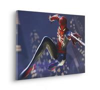 Komar Pyramid International - Cuadro en lienzo (60 x 40 cm), diseño de Spiderman de Marvel, color azul y rojo