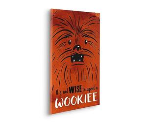 Komar Komar - Cuadro en bastidor, diseño de Star Wars Don´t Upset Wookiee, tamaño 40 x 60 cm, para habitación infantil, para habitación infantil