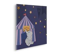 Komar Komar Starry Night with Dumbo - Cuadro en bastidor, tamaño 60 x 60 cm, para habitación infantil, diseño de noche estrellada con Dumbo