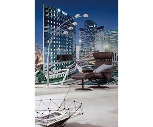 Komar La Defense Foto 368 x 254 cm Papel pintado Mural Decoración París Mega City Iluminado Dormitorio Salón 8-912 Papel, Colorido, cm