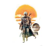 Komar Mandalorian The Child Family Trip - Póster (50 x 70 cm), diseño de Star Wars
