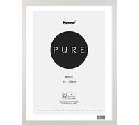 Komar Marco de Fotos de Madera Blanca 30 x 40 cm con Cristal acrílico de Alta Transparencia, Color Altamente Transparente, 30