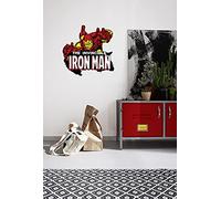 Komar Marvel 14073h - Adhesivo Decorativo para Pared (50 x 70 cm, Ancho x Alto), diseño de Iron Man