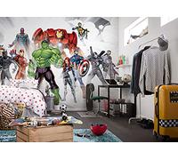 Niños Papel Pintado Marvel Vengadores Pared Mural Colores 500x280cm Hulk Ironman