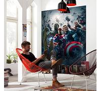 Komar Marvel Mural Fotomural Póster de Los Vengadores Age of Ultron Movie - Tamaño 184 x 254 cm, 4 partes, multicolor, papel pintado, habitación infantil, habitación juvenil, superhéroe