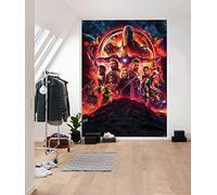 Komar Marvel - Papel pintado fotográfico (4 piezas, 184 x 254 cm), diseño de Los Vengadores Infinity War