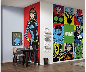 Komar Marvel PowerUp Team - Papel pintado fotográfico (150 x 250 cm (ancho x alto)