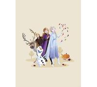 Komar Mural de Disney Frozen Autumn Feeling - Tamaño 30 x 40 cm - Decoración para habitación infantil