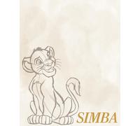 Komar Mural de pared de Disney El Rey León Simba Sketch - Tamaño 40 x 50 cm - Decoración para habitación infantil