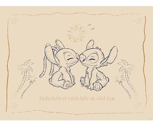 Komar Mural de pared de Disney Lilo and Stitch Your Day in the Sun - Tamaño 30 x 40 cm - Póster, habitación infantil, decoración - enrollado sin marco