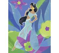 Komar Mural de pared de Disney Princess Jasmine en azul, tamaño 40 x 50 cm, decoración para habitación infantil