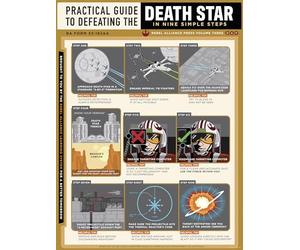 Komar Mural de pared de Star Wars Death Star Defeating Guide - Tamaño 30 x 40 cm - Decoración para habitación infantil