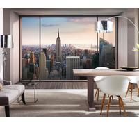 Komar Mural Fotográfico Skyline New York Ventana Penthouse Gris 368x254cm