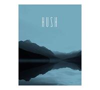 Komar P088A-40 x 50 cm - Cuadro de Pared con Texto en inglés Word Lake Hush Steel, para salón, Dormitorio, decoración, sin Marco, 40 x 50 cm (Ancho x Alto)