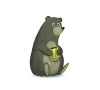 Komar P111J-40x50 cm - Cuadro Decorativo para Pared, diseño de Oso Animal, sin Marco, 40 x 50 cm, tamaño: 40 x 50 cm (Ancho x Alto)