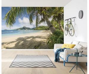 Komar Papel pintado fotográfico - Castaway - Tamaño 368 x 254 cm - Papel pintado, playa, mar, vacaciones, palmeras, mar del sur, sala de estar, dormitorio