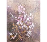 Komar Papel pintado fotográfico de Hanami, tamaño 200 x 250 cm, ancho de 50 cm, papel pintado, flores, habitación de ovejas, sala de estar