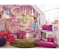 Komar Papel pintado fotográfico Disney | Princesas Disney con purpurina | Tamaño: 368 x 254 cm (ancho x alto) | Niñas, Princesas, Papel pintado, Niños, Pared, Habitación Infantil, Decoración | 8-4107
