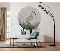Komar Papel pintado fotográfico Dot redondo y autoadhesivo - Spoonbill - Diámetro 125 cm - Pájaro, ornitología, papel pintado de pared, dormitorio, salón, decoración de pared - D1-097