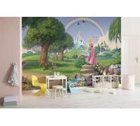 Komar Papel pintado fotográfico no tejido, diseño de princesas de Dinsey Rainbow, tamaño 336 x 240 cm, para habitación infantil, niña, princesa, cuento de hadas, 7 paneles, ancho de la pista de 50 cm