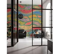 Komar Papel pintado fotográfico no tejido, Wave Symphony, tamaño 350 x 250 cm, papel pintado, decoración de pared, salón, dormitorio, oficina
